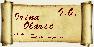 Irina Olarić vizit kartica
